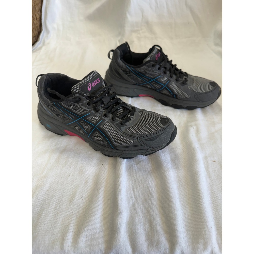 Asics Gel Venture 6 Womens Trail Running Shoes Grey Blue Pink T7G6Q Size 10